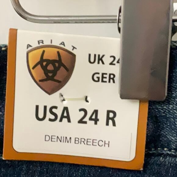 Ariat Cropped Denim Riding Breeches Indigo Jeans 24R NEW Activewear Sportswear - Picture 12 of 13